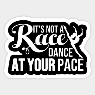 Black Ballerina Run Your Race Sticker